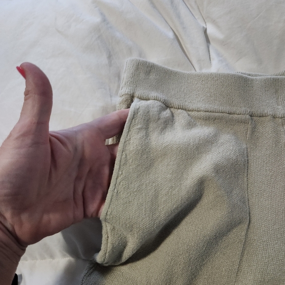 FP Beach Pants Womens Small Beige Knit Wide Leg Lounge Pull On Free People - Picture 5 of 12